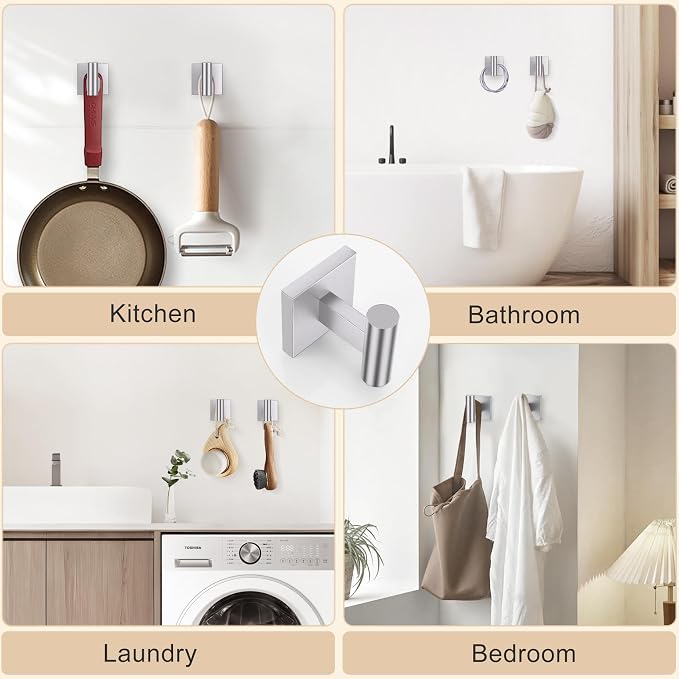 5-Piece Brushed Nickel Bathroom Hardware Set, SUS304 Stainless Steel Bathroom - Image 5