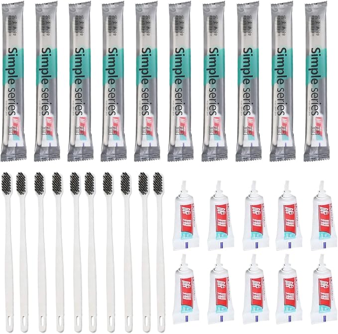 Toothbrush Set 20 Pieces – Tooth Tool Toothpaste Kit, Travel Bathroom Hotel by Unknown