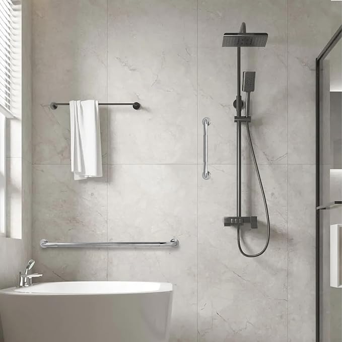 Shower Grab Bar, 2 Pack 39.4 Inch Bathroom Grab Bar, 1.25" Diameter 304 - Image 8