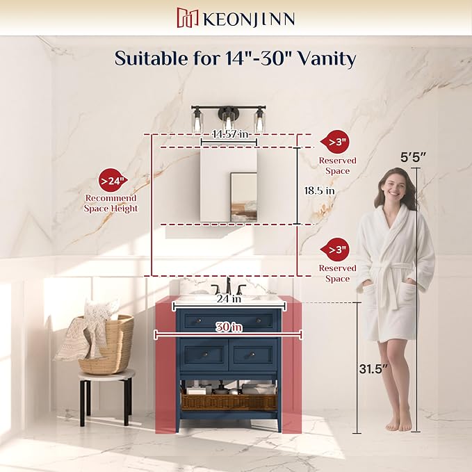 Keonjinn Small-Sized Medicine Cabinet 14.5 x 18.5 in, Assembly Required - Image 6
