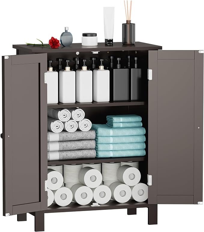 SUPER DEAL Modern Bathroom Floor Storage Cabinet - Image 6