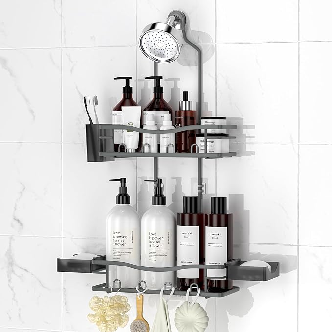 REINHARDT Shower Caddy Hanging, Rustproof Bathroom Caddy Anti-Swing Shower by REINHARDT