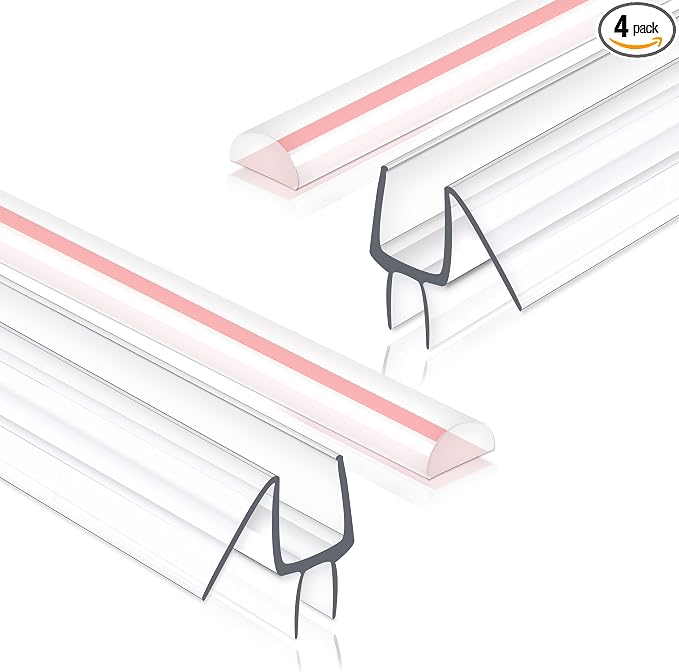 Frameless Shower Door Seal Strip 4 Pack x 39 Inch MD Glass Shower Door Bottom by Dzhuywer