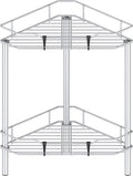 2 Tier Floor Standing Corner Shower Caddy Organizer Shelf by HuggieGems