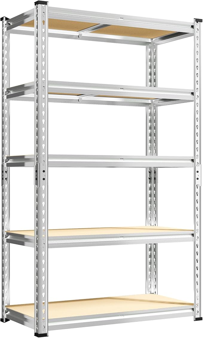 REIBII Storage Shelves 2020LBS Garage Shelving Heavy Duty 5 Tier Metal Shelving by REIBII