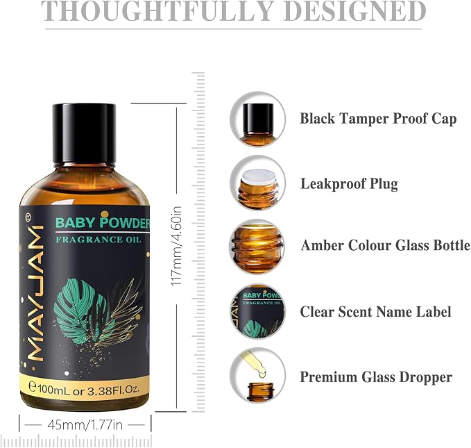 MAYJAM 100ML/3.38FL.OZ Baby Powder Fragrance Oils - Image 8