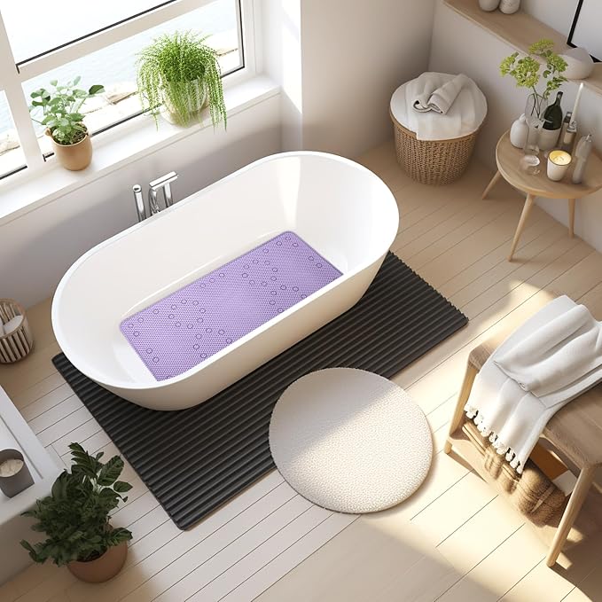 Double Layer Foam Non Slip Bathtub Mat 37x17in, More Comfortable and Thicker - Image 6