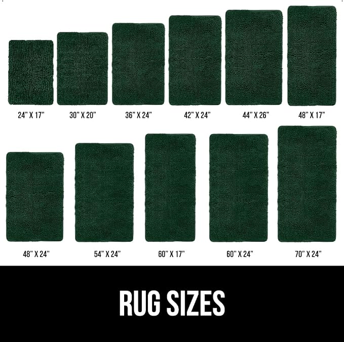 GORILLA GRIP Bath Rug Mat 30x20, Soft Absorbent Chenille, Quick Dry Microfiber - Image 6