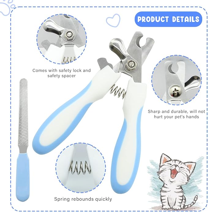 Pet Grooming Kit with Slicker Brush Bath Massage Glove Brush Pet Shedding Comb - Image 6