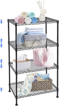 BNSPLY 4 Tier Wire Shelving Unit, Height Adjustable Wire Shelves by BNSPLY