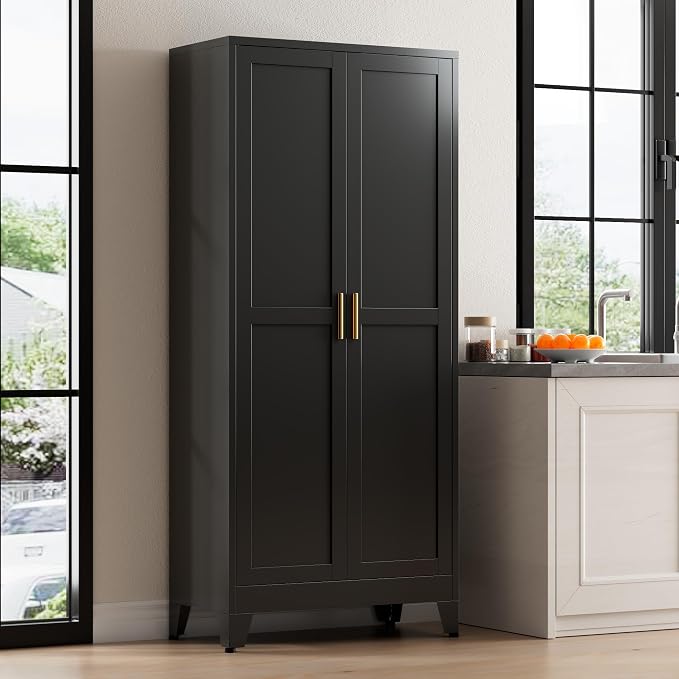 71” Tall Pantry Storage Cabinet, Kitchen Cabinets, Metal Cupboard - Image 4
