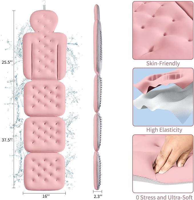 Luxury Bath Cushion, Full Body Bathtub Pillow - Image 6