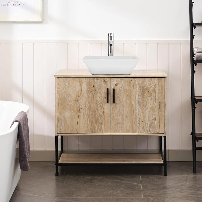 UEV Rustic Oak 36" Bathroom Vanity - Image 4