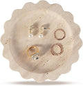 Koville Travertine Jewelry Tray, 5.51" Round Trinket Dish by Koville
