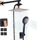 Shower Head 8'' High Pressure Rainfall, Handheld Shower Combo by Hamckay