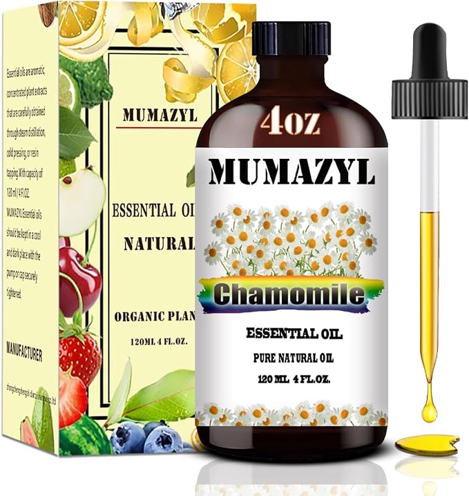 Chamomile Essential Oil, Chamomile Oil 4 Fl Oz 120ML by MUMAZYLESSENTIALOIL