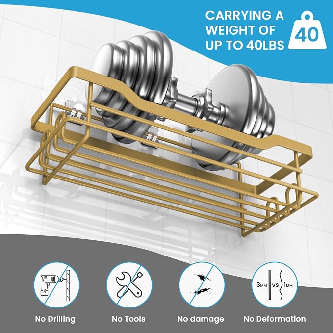 Shower Caddy Shelves Organizer Rack, Single Pack Shower Caddy, Shelves - Image 6