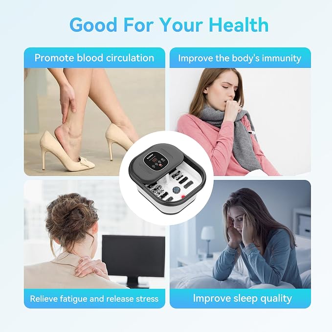 Foot Spa Bath Massager with Heat, Collapsible Foot Massager Spa Soaking Tub - Image 9