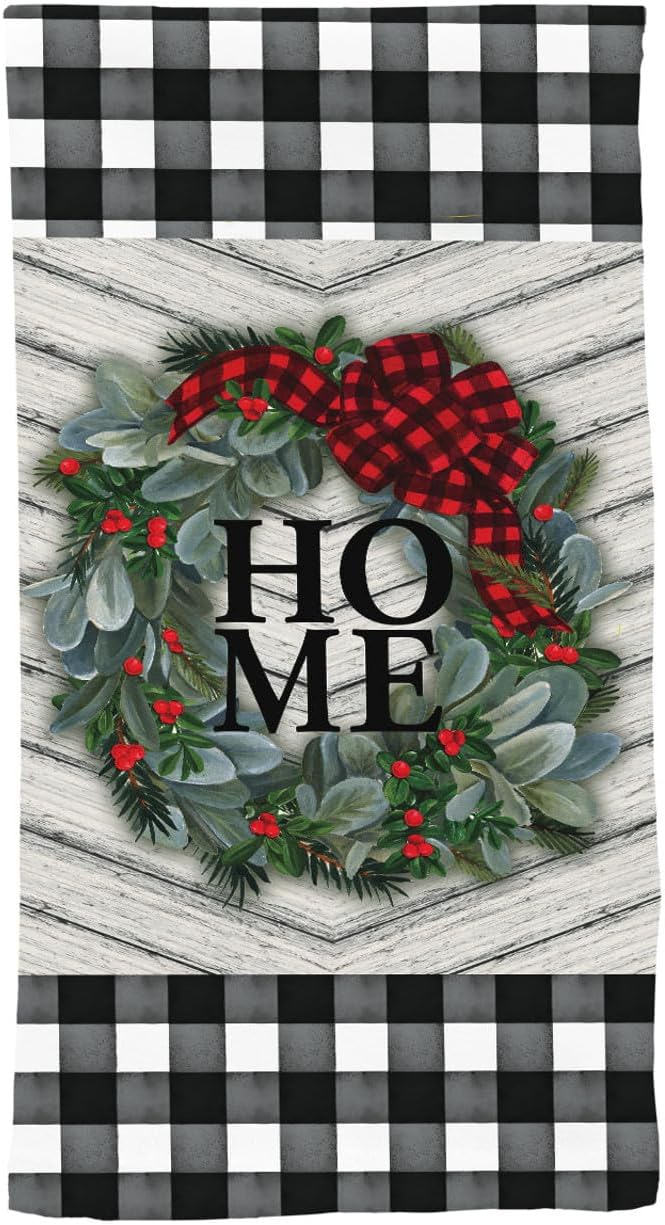 Briarwood Lane Winter Wreath Hand Towel by BriarwoodLane