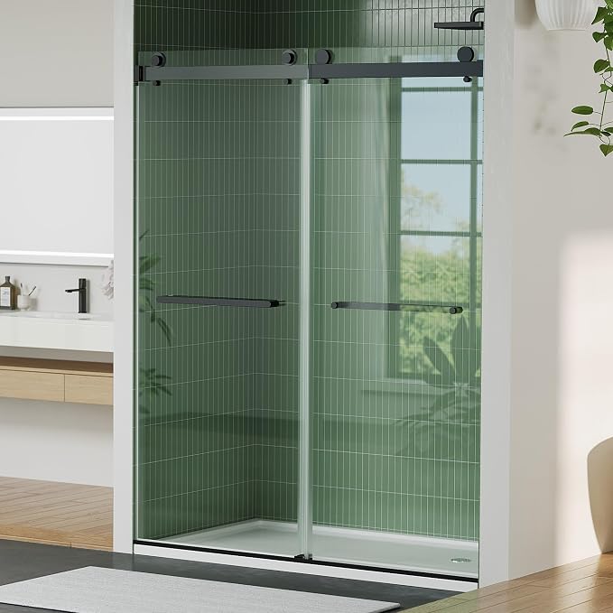 Stainless Steel Sliding Shower Door, 56-60" Adjustable Width x 74" Height by IDEALHOUSE