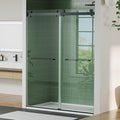 Stainless Steel Sliding Shower Door, 56-60" Adjustable Width x 74" Height by IDEALHOUSE