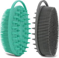 2 Pack Silicone Body Scrubber, Loofah Double-Sided Body Brush, Shower Scrubber by HAYSNA