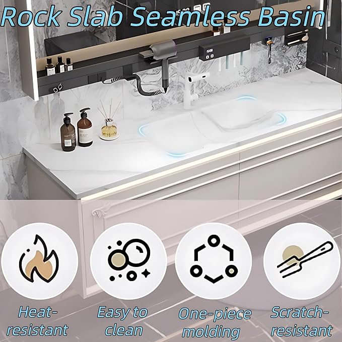 56IN Modern Bathroom Cabinet - Image 5