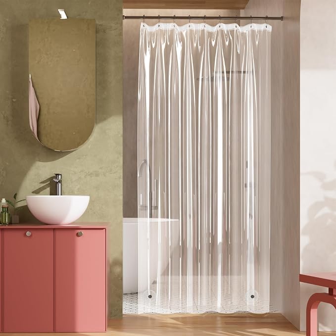 Titanker Clear Shower Curtain Liner, 54x78 Small Stall Shower Liner Lightweight - Image 4