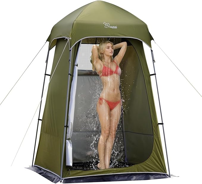 Vidalido Outdoor Camping Shower Tent Easy Setup Privacy Tent Changing Room by Vidalido