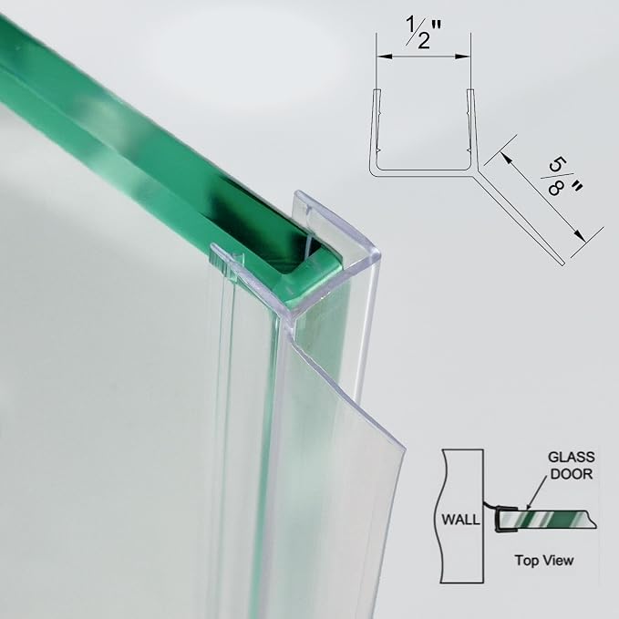 Shower Door Seal Strip Kits Set of 3 Polycarbonate Include 2 PCS 76" Side Seals - Image 4