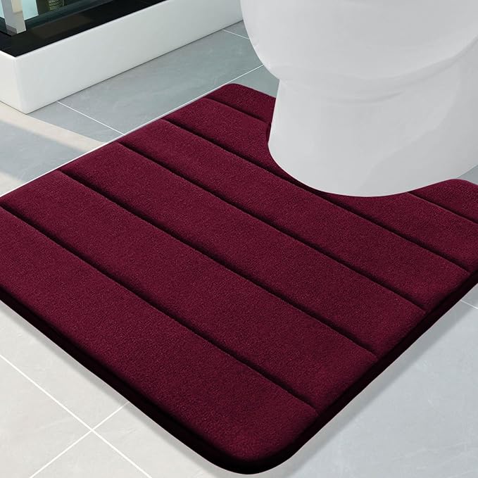 Buganda Memory Foam U-Shaped Contour Toilet Rugs, Non Slip Absorbent, Thick by Buganda