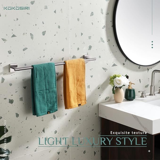 KOKOSIRI Bath Towel Holder Bathroom Accessories Towel Bar - Image 4