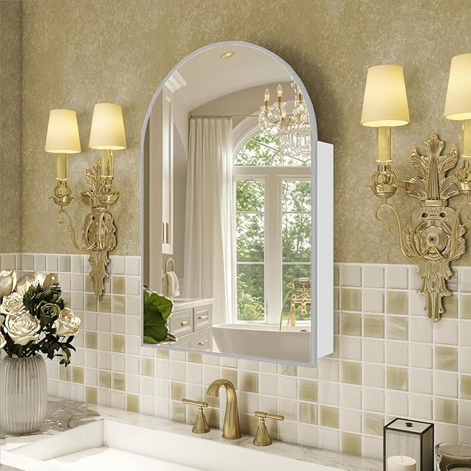 FKWin Silver Bathroom Medicine Cabinet by FKWinCreateCozyandHealthy