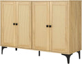 Rattan 2-Door Storage Cabinet Buffet by GROZING