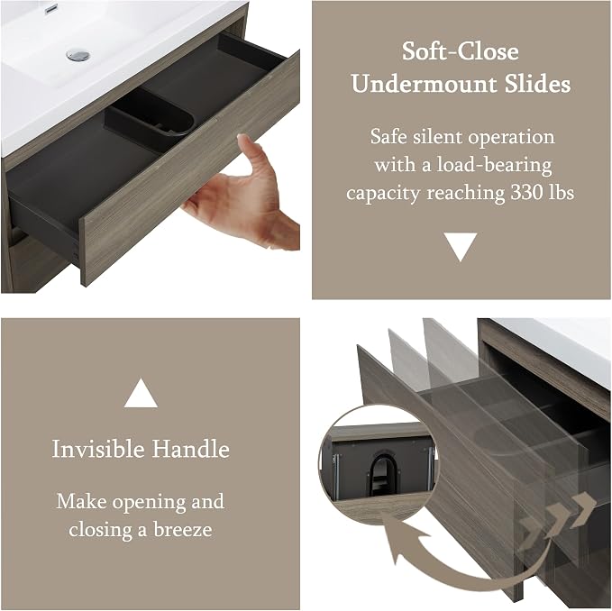 42 Inch Floating Bathroom Vanity - Image 5