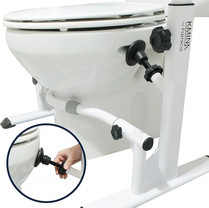 KMINA Toilet Safety Rails for Seniors, Heavy Duty Frame - Image 3