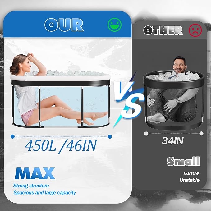 Merapi XL 131 Gal Large Oval Ice Bath Tub - Image 3