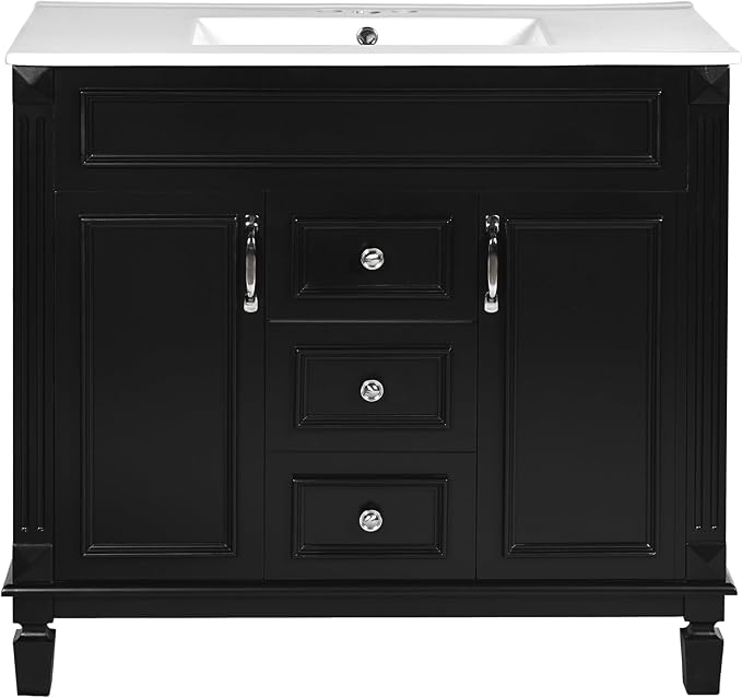 Merax 36" Bathroom Vanity with Sink, 36 inch Bathroom Vanity Storage Cabinet - Image 8
