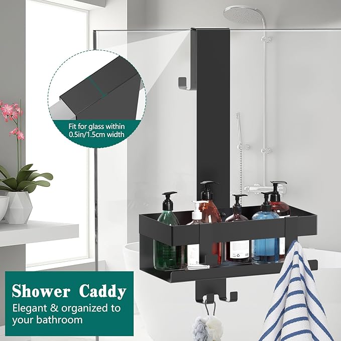 Emibele Over The Door Shower Caddy, 304 Stainless Steel Hanging Shower Caddy - Image 2