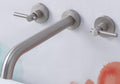 Wall Mount Tub Filler, Two Handle Bathtub Faucet, Extra Long Spout Reach by KOTTISAARI
