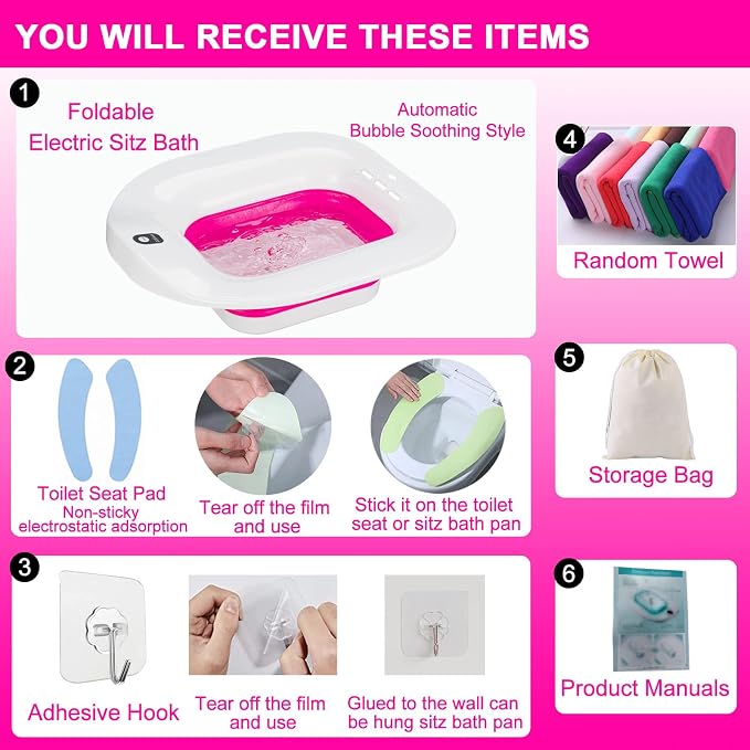 Electric Sitz Bath, Sitz Bath for Hemorrhoids, Sitz Bath for Postpartum Care - Image 3