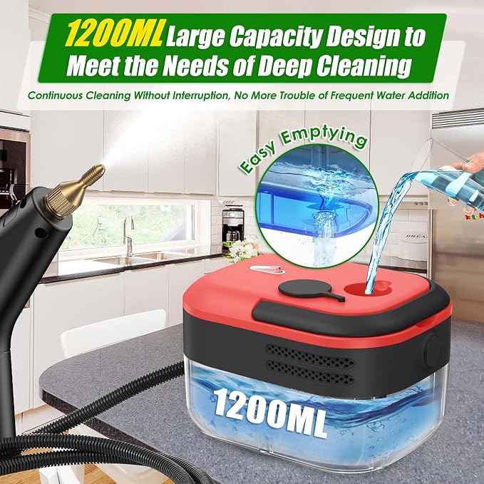 2500W Steam Cleaner for Home & Car, 15s Heat-Up Handheld Steamer for Cleaning - Image 3