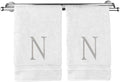 Monogrammed Hand Towel, Personalized Initial Gift, Extra Absorbent 100% Turkish by BareCotton