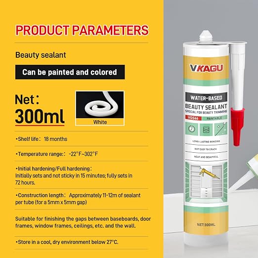 VGS66 Beauty Silicone Sealant for Trim & Baseboards - Image 7
