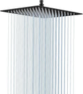 Rain Shower Head, High Flow Stainless Steel Square Rainfall Shower, Waterfall by Borlon