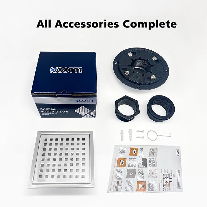 6 Inch Square Shower Drain - Image 9