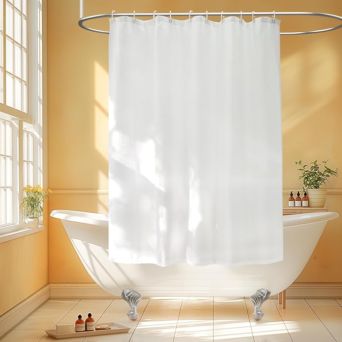 Waterproof Fabric Short Shower Curtain Liner by Seenus
