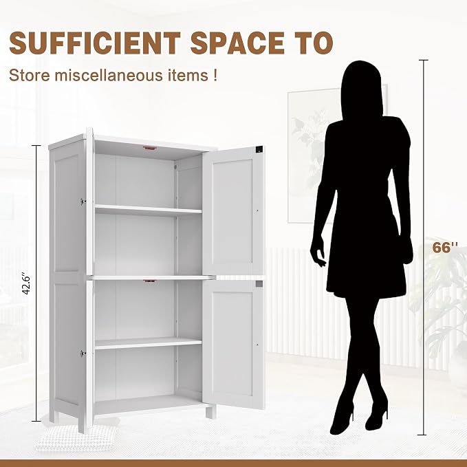 Nuturelly Bathroom Floor Storage Cabinet, Bathroom Organizers and Storage - Image 6
