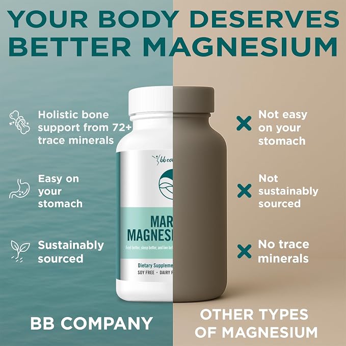Ocean Magnesium 200mg Aquamin | More Soluble Than Magnesium Glycinate | Whole - Image 7