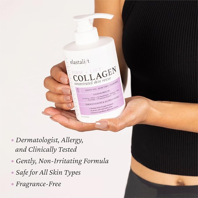 Elastalift Collagen Cream Fragrance Free Body Lotion & Face Moisturizer - Image 6